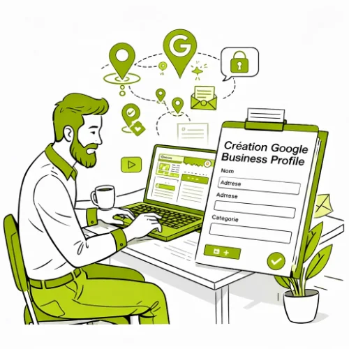 étape création fiche d'établissement Google